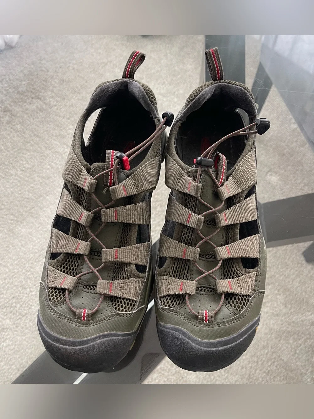 KEEN Newport Water Sport Sandals Waterproof Khaki Red Men’s Size 11 Outdoor‎